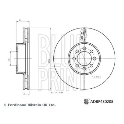 Súper Precio Disco de freno BLUEPRINT ADBP430208